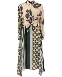 Weekend by Maxmara - Asymmetrisches Passo Kleid mit Blumen-Print - Lyst
