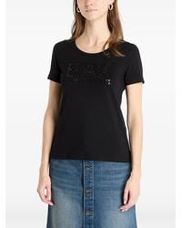 EA7 - Logo-Detail T-Shirt - Lyst
