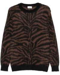P.A.R.O.S.H. - Zebra-Pattern Crew-Neck Sweater - Lyst