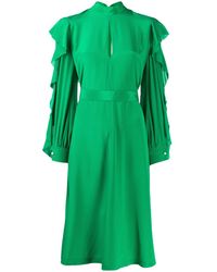 Golden Goose Deluxe Brand Jurk Met Ruches Op Mouwen - Groen