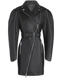 KARL LAGERFELD - Belted Biker Mini Dress - Lyst