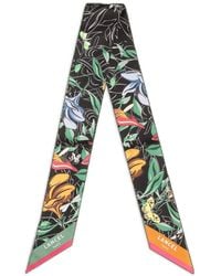 Lancel - Floral-Motif Silk Headband - Lyst