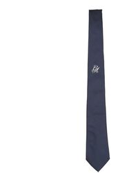 Giorgio Armani - Logo-Embroidered Silk Tie - Lyst