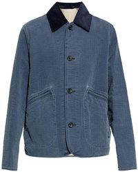 Paul Smith - Chaqueta De Pana Con Botón En El Cuello - Lyst