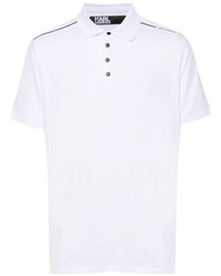 Karl Lagerfeld - Logo-print Jersey Polo Shirt - Lyst