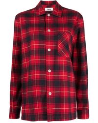 Tekla - Checked Flannel Pyjama Shirt - Lyst