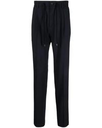 Peserico - Drawstring-Waist Tapered Trousers - Lyst