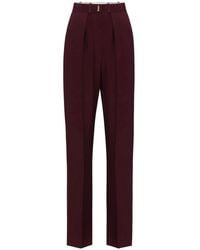 Elisabetta Franchi - Stripe-Detailing Straight-Leg Trousers - Lyst