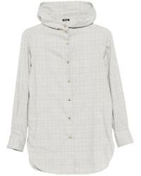 Kiton - Prince Of Wales Check Hooded Shirt - Lyst