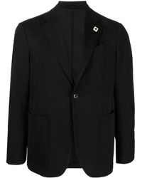 Lardini - Buttoned-Up Single-Breasted Blazer - Lyst