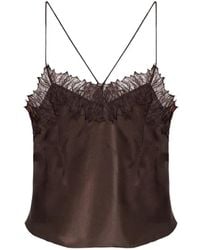IRO - Lace-Trim Sleeveless Blouse - Lyst
