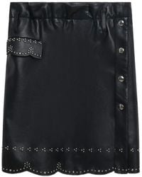 Marni - Leather Skirt With Micro-Studs - Lyst