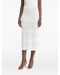 Twinset - Pointelle-Knit Pencil Midi Skirt - Lyst