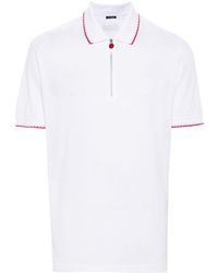 Kiton - Contrasting-trim Cotton Polo Shirt - Lyst