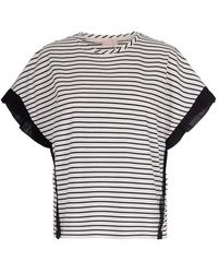 Liu Jo - Striped Embellished T-Shirt - Lyst
