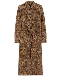 Weekend by Maxmara - Wkddolmen Leopard-Print Tie-Waist Midi Dress - Lyst