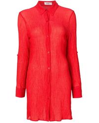 Amir Slama - Crinkle-Finish Shirt Dress - Lyst