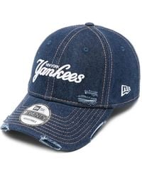 KTZ - "Denim Distress 9Twenty New York Yankees" Baseball Hat - Lyst