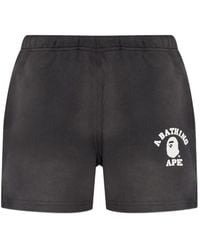 A Bathing Ape - Logo-Detail Shorts - Lyst