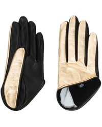 Manokhi Handschuhe mit metallischen Wirkungen - Schwarz