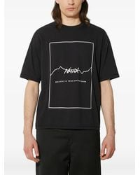 NANGA - Dry Mix Frame Logo-Print T-Shirt - Lyst