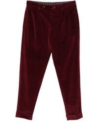 Berwich - Pantaloni A Coste Con Pieghe - Lyst