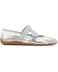 KARL LAGERFELD - Cross-Strap Ballet Flats - Lyst