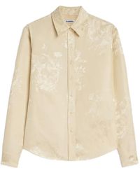 Jil Sander - Flower-Jacquard Fitted Shirt - Lyst