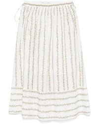 Paul Smith - Floral-Print Midi Skirt - Lyst