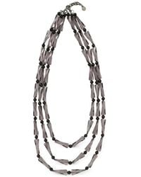 Emporio Armani - Beaded Multi-Strand Necklace - Lyst