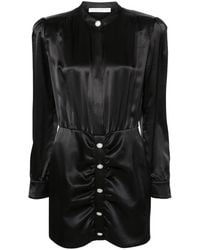 Alessandra Rich - Long-Sleeve Silk Dress - Lyst