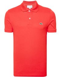 Lacoste - Logo-Patch Cotton Polo Shirt - Lyst