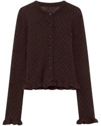 MSGM - Ruffle-Trim Cardigan - Lyst