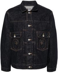A Bathing Ape - Ape Head デニムジャケット - Lyst