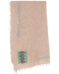 Mouleta - Embroidered Frayed-Edge Scarf - Lyst