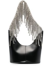 Kara - Crystal-fringe Leather Shoulder Bag - Lyst