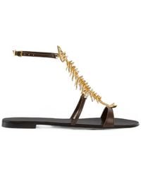 Giuseppe Zanotti - Slim 2.0 Flat Sandals - Lyst