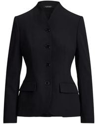 Ralph Lauren - Collarless Single-Breasted Jacket - Lyst