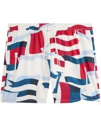 Tommy Hilfiger - Graphic-Print Drawstring Swim Shorts - Lyst