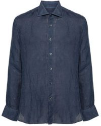 120% Lino - Long-sleeved Linen Shirt - Lyst