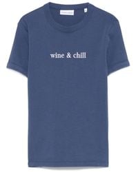 Maison Labiche - Embroidered-Detail Cotton T-Shirt - Lyst