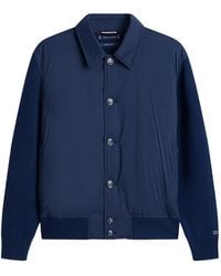 Tommy Hilfiger - Button-Up Bomber Jacket - Lyst