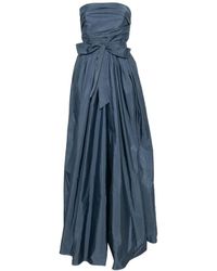 Max Mara Acqua Floral Strapless Gown in Natural | Lyst