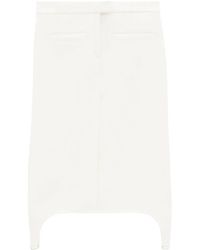 Courreges - Twill Suspenders Midi Skirt - Lyst