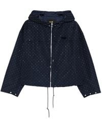 Maje - Rhinestone-Embellished Hooded Jacket - Lyst