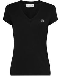 Philipp Plein - Logo-Appliquéd Cotton T-Shirt - Lyst
