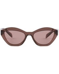 Prada - Triangle-logo Cat-eye Sunglasses - Lyst