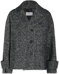 Antonelli - Herringbone-Pattern Button-Up Jacket - Lyst