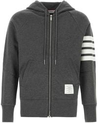 Thom Browne - Classic Loopback 4-Bar Zip-Up Hoodie - Lyst