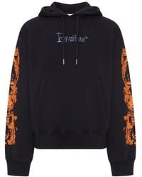 Off-White c/o Virgil Abloh - Graphic-Print Drawstring Hoodie - Lyst